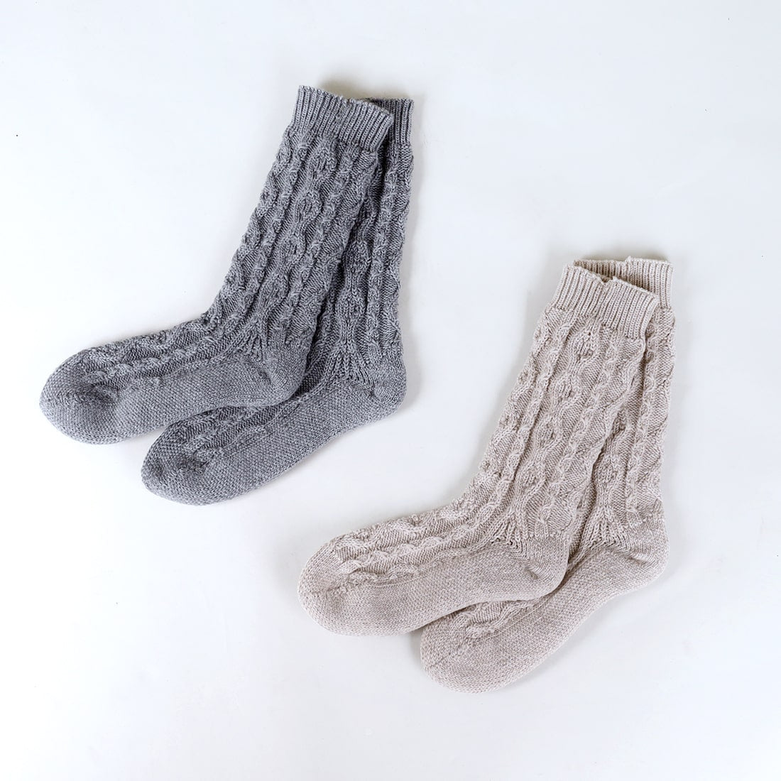 靴下 編みソックス - 子ども用ファッション小物
